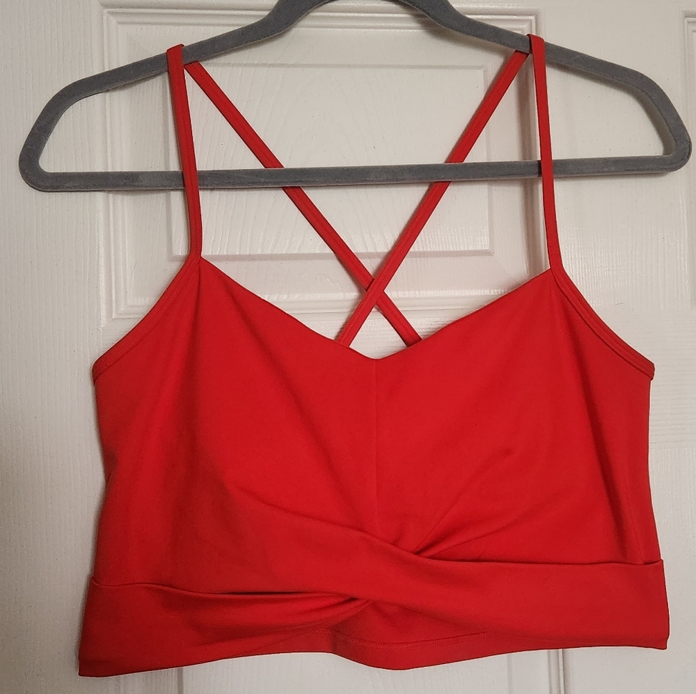 Girlfriend Collective Matisse Crop Top In Lollipop